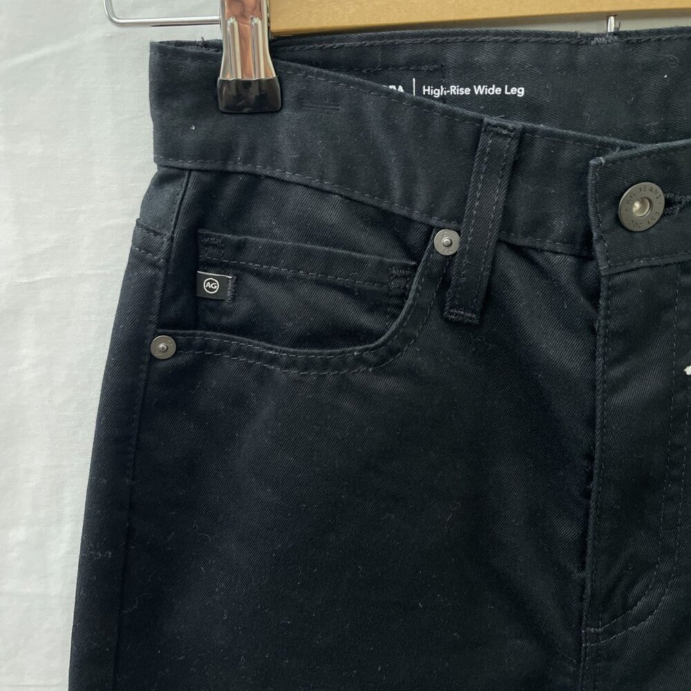 AG Adriano Goldschmied Kora High-Rise Wide Leg Black Denim Jeans Women 24 NWT - Picture 6 of 16